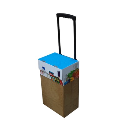 Glossy full printing advertising corrugated cardboard trolley box for brand advertising