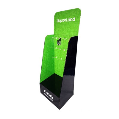 Custom printing recycled counter display racks paper hanging stands cardboard hook display